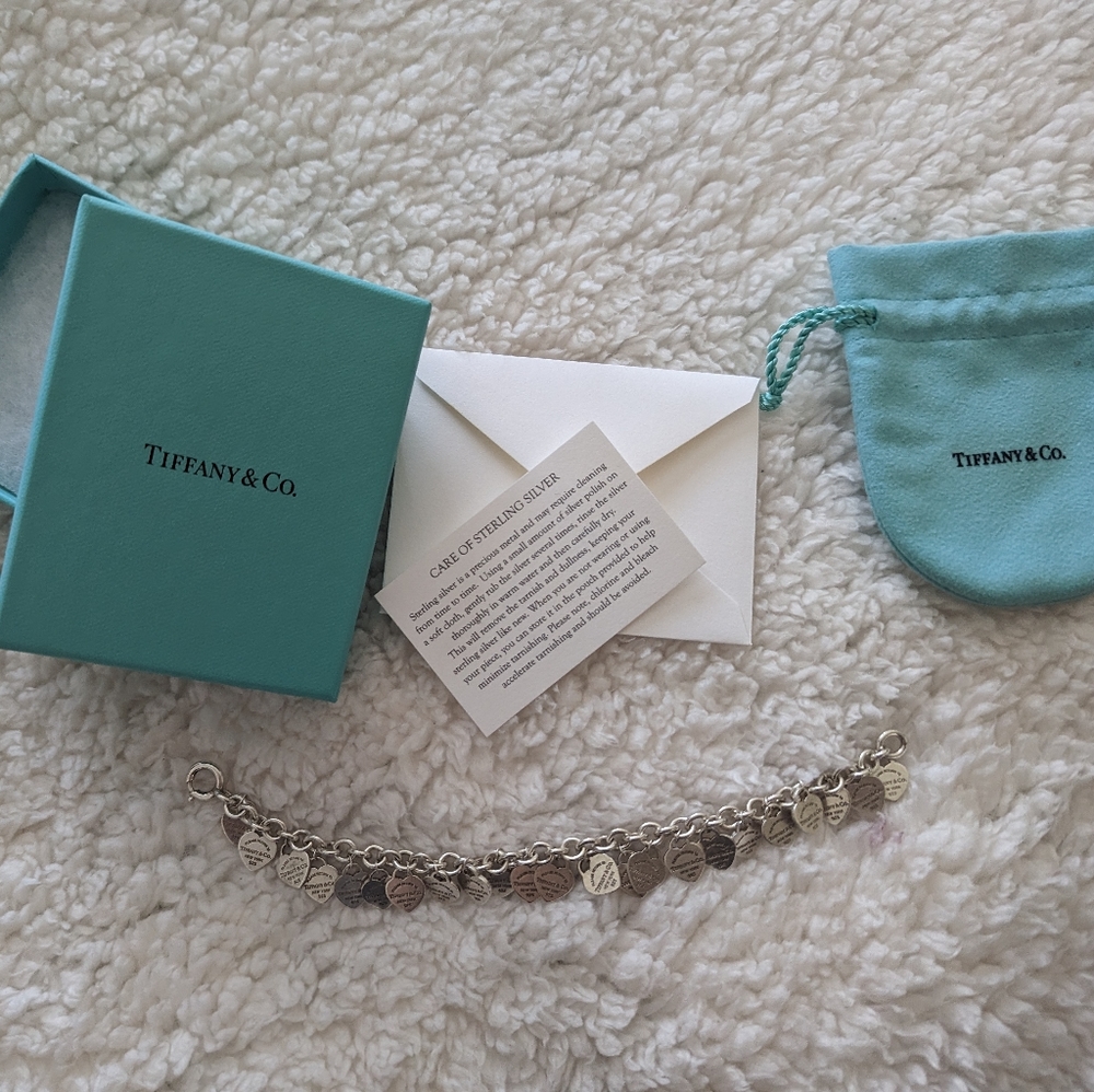 Tiffany & Co. sterling silver multi-heart tag bracelet